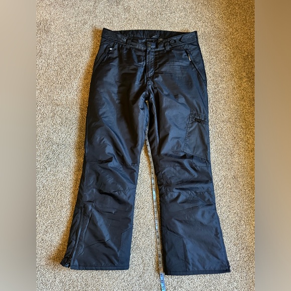 AQ Explore The Unknown Snow Pants Size X Large Black Ski Zip Pockets Winter - Picture 1 of 5